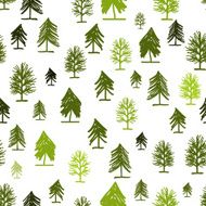 Abstract forest pattern with trees for your design