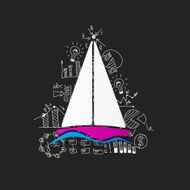 Drawing business formulas sailboat N7