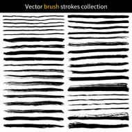 Vector set of grunge brush strokes N2