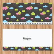 Rainy clouds brochure template