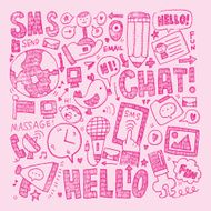 doodle communication background N49