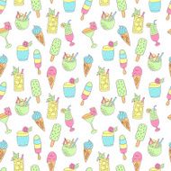 coctails and ice cream pattern