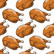 Seamless pattern with poultry