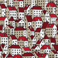City seamless pattern N5