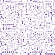 seamless pattern of hand drawn arrows N4