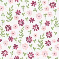 Seamless hand-drawn doodle floral pattern N7