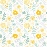 Vector floral pattern in Doodle style N5