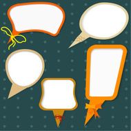 Vector set of colors speech bubbles