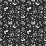 seamless doodle baby pattern background N43