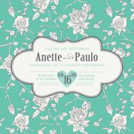 Vintage Wedding Floral Card - Save the Date Invitation