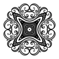 Vector Beautiful Deco Black Square N39