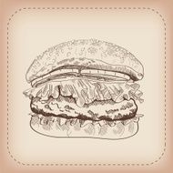 hamburger vector hand drawn