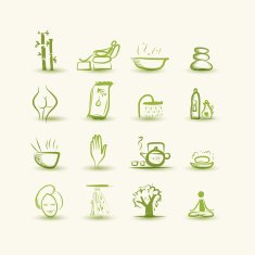 Massage and spa set of icons for your design N2