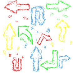 Hand-drawn design elements collection N4