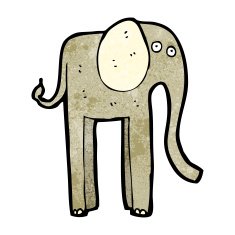 funny cartoon elephant N14