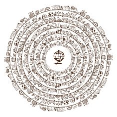 Back to school circle frame for your design N2