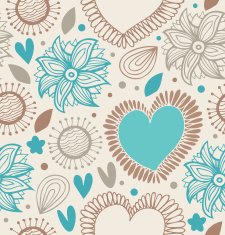 Floral decorative seamless pattern