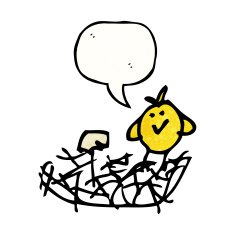 chid's drawing of a bird in nest N2