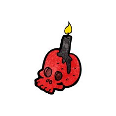 cartoon spooky skull N269