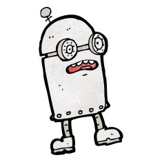 Funny Cartoon Robot N82