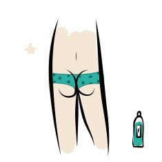 Sexy female buttocks in panties N6