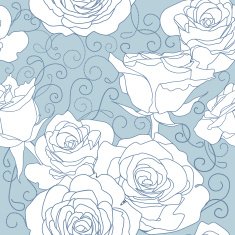 Seamless pattern with roses flowers