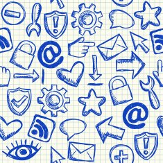 Social media seamless pattern N2