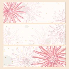 Flower horizontal banners