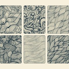 Six panel with wave decor