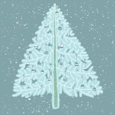 Grunge Christmas Tree Illustration