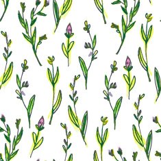 watercolor drawing seamless floral pattern
