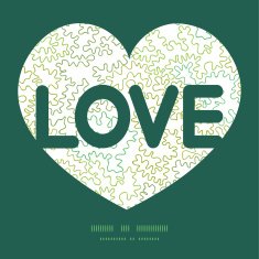 Vector curly doodle shapes love text frame pattern invitation greeting N2