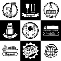 Logistic Emblems Set