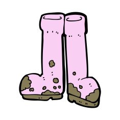 Cartoon Muddy Boots N14