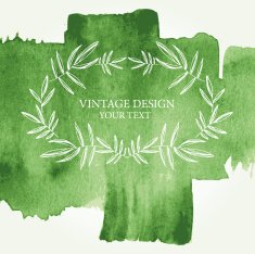 watercolor vintage frame in vector