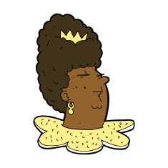 cartoon queen head N14