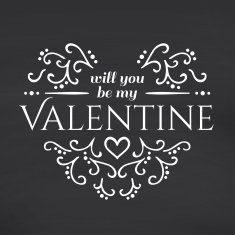 Happy Valentines Day Blackboard background N4