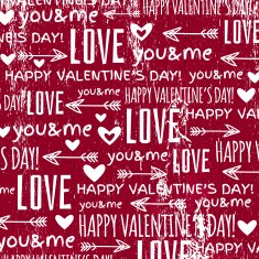 red background with valentine heart and wishes text N3