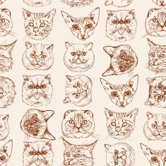 SEamless pattern with cats N6