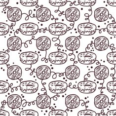 doodle donuts pattern N6