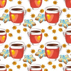 Seamless texture cup of tea