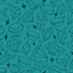Pattern with blue gems