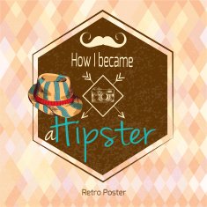 Hipster retro poster