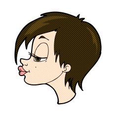 comic cartoon pretty woman N84