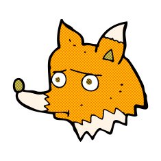 comic cartoon unhappy fox