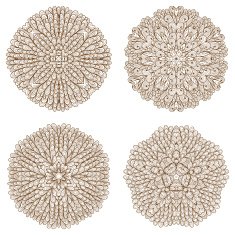 Set of four hand drawn ornaments N8