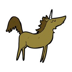 comic cartoon unicorn N14