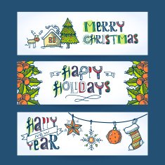 Christmas horizontal banners