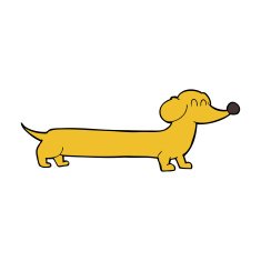 Cartoon Dachshund N24