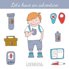 Doodle geocaching set